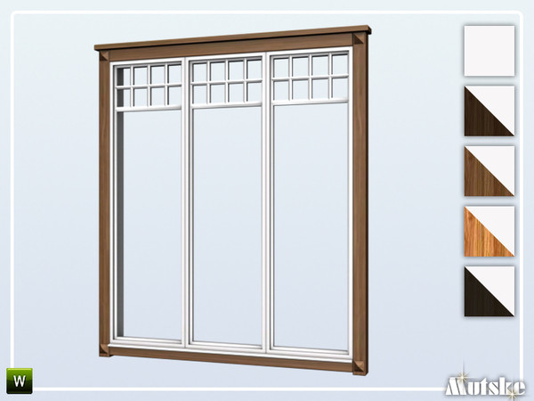Sims 4 — Borgund Window Tall 3x1 by Mutske — This window is part of the Borgund Constructionset. Made by Mutske@TSR. 