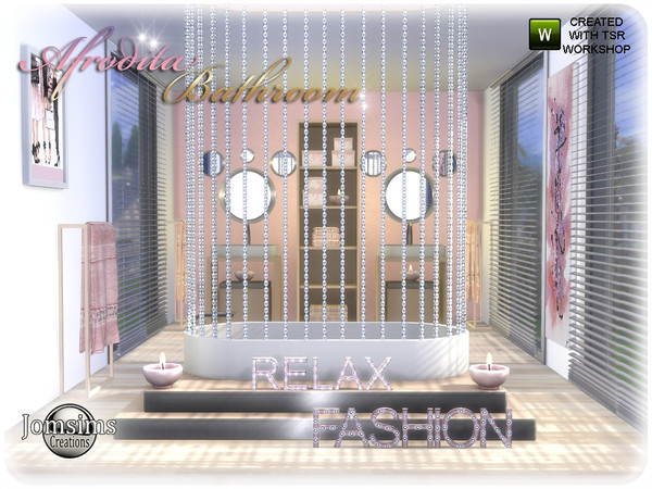Sims 4 — Afrodita bathroom by jomsims — Afrodita bathroom . Luxury chic, with the best comfort, for this bathroom,