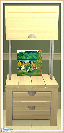 Sims 2 — MAXIMO Dining Dresser - Medium Canvas by simtomatic — Canvas by Georgia O'Keefe. This file recolours the canvas
