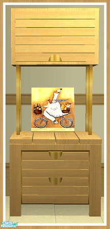 Sims 2 — MAXIMO Dining Dresser - Medium Canvas by simtomatic — Canvas by Jennifer Garant. This file recolours the canvas