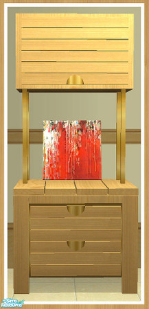 Sims 2 — MAXIMO Dining Dresser - Medium Canvas by simtomatic — Canvas by Lisa Kowalski. This file recolours the canvas