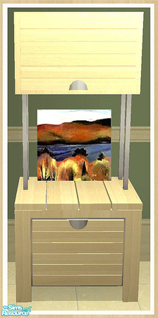 Sims 2 — MAXIMO Dining Dresser - Large Canvas by simtomatic — Canvas by Georgia O'Keefe. This file recolours the canvas