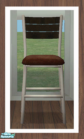 Sims 2 — MAXIMO Island Stool by simtomatic — Island stool with comfy cushion that matches the suede and big flower