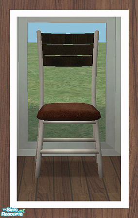 Sims 2 — MAXIMO Dining Chair - Half Back by simtomatic — You'll need to download the counter (for wood and steel