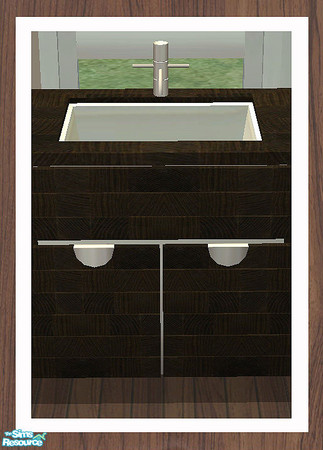 Sims 2 — MAXIMO Sink by simtomatic — This sink has had its behaviour edited so that you can still place it against a wall