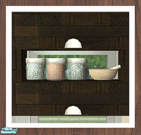 Sims 2 — MAXIMO Wall Cabinet - Jars by simtomatic — You'll need to download the counter to be able to use this file.