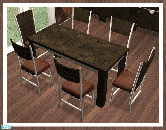 Sims 2 — MAXIMO Dining Table by simtomatic — 2-tile dining table. You'll need to download the counter to be able to use