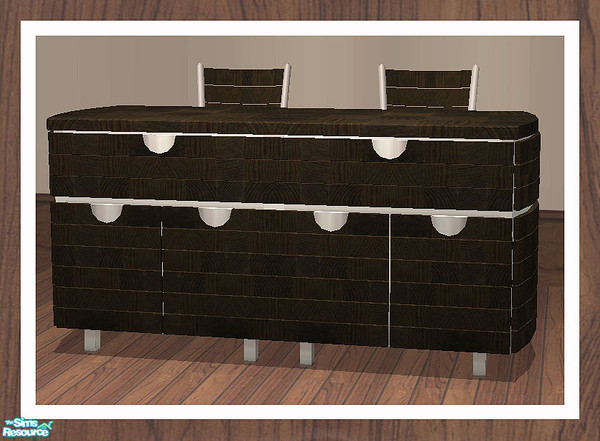 Sims 2 — MAXIMO Counter Island by simtomatic — Fully animated counter island with gently curved east and west sides.