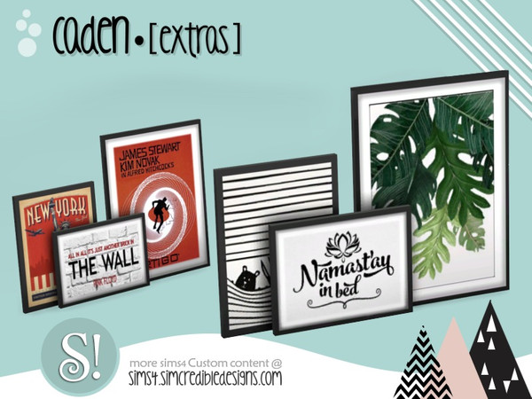 Sims 4 — Caden frames trio by SIMcredible! — by SIMcredibledesigns.com available at TSR 2 colors variations