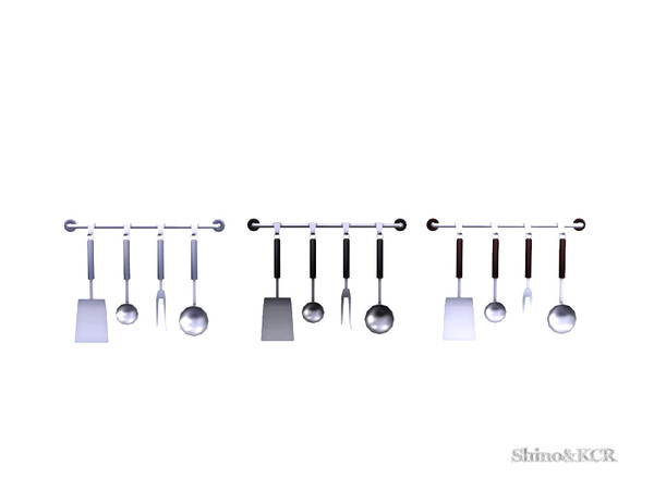 Sims 4 — Kitchen Deco Liz - Kitchen Tools by ShinoKCR — Stainless Steel Decorative Set in Wall Sculptures