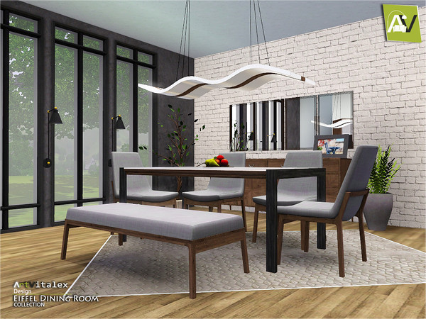 Sims 3 — Eiffel Dining Room by ArtVitalex — - Eiffel Dining Room - ArtVitalex@TSR, Nov 2018 - All objects are recolorable