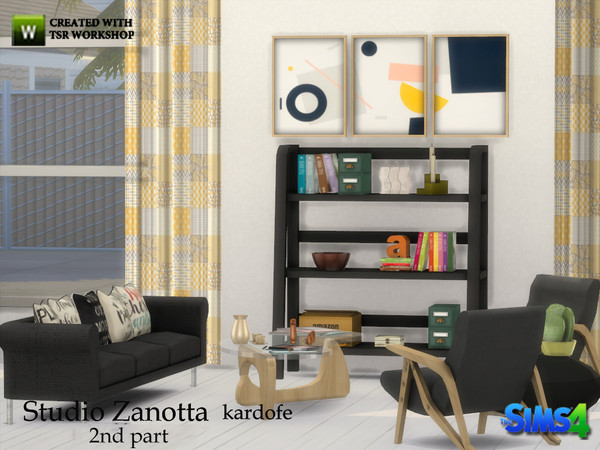 Sims 4 — kardofe_ Studio Zanotta  2nd part by kardofe — 2nd part of a study, this is the relaxation area, formed by a