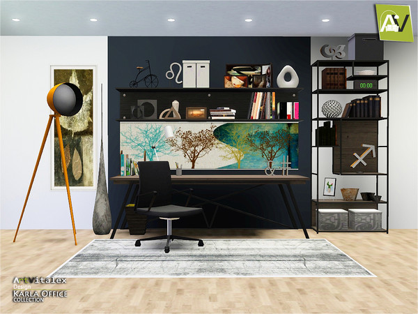 Sims 3 — Karla Office by ArtVitalex — - Karla Office - ArtVitalex@TSR, Dec 2018 - All objects are recolorable - Karla
