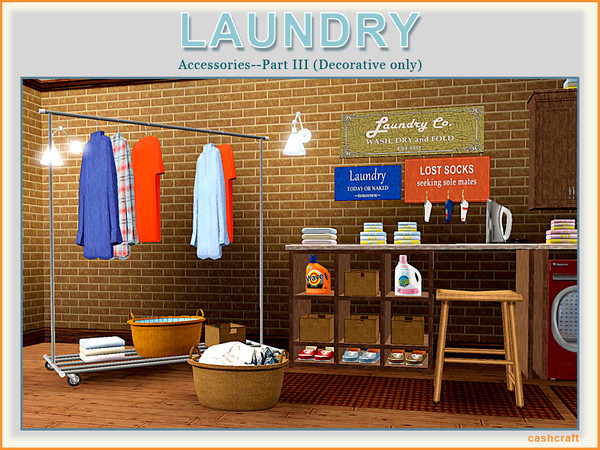 Sims 3 — Laundry Part III by Cashcraft — Modern Laundry Part III includes 10 new objects for your laundry room, which are