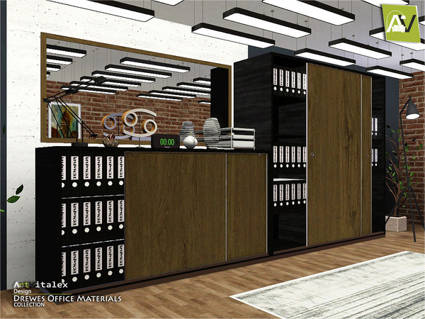 Sims 3 — Drewes Office Materials by ArtVitalex — - Drewes Office Materials - ArtVitalex@TSR, Dec 2018 - All objects are