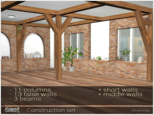 Sims 4 — Construction set by Severinka_ — Set for construction: The set includes 27 objects: 13 false walls 3 horizontal