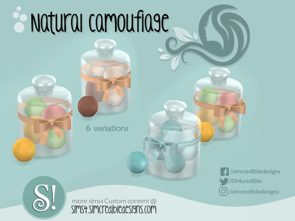 Sims 4 — Natural Camouflage Decor - Sphere soaps in glass by SIMcredible! — by SIMcredibledesigns.com available at TSR 3