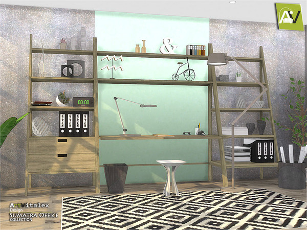 Sims 4 — Sumatra Office by ArtVitalex — - Sumatra Office - ArtVitalex@TSR, Jan 2019 - All objects three has a different