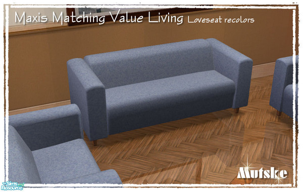 Sims 2 — Maxis matching Value loveseat Xmas 05 by Mutske — Recolor of the Maxis Value Loveseat.