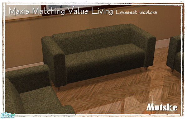 Sims 2 — Maxis matching Value loveseat Xmas 07 by Mutske — Recolor of the Maxis Value Loveseat.