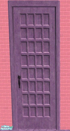 Sims 2 — Purple Oak Town Classic Door by RhondaBlonda — 