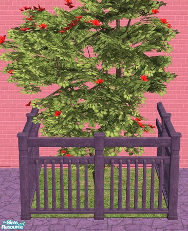Sims 2 — Purple Fence to Match Modular Stairs by RhondaBlonda — 
