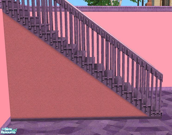 Sims 2 — Purple n Pink Simple Structure Stair by RhondaBlonda — 