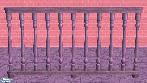 Sims 2 — Purple Fence to Match Staircase by RhondaBlonda — 