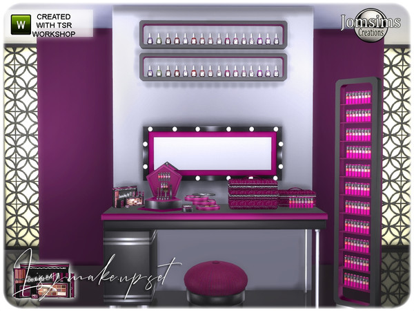 Sims 4 — Lisy decor make up set by jomsims — lisy decor make up set for your Sims. A new beauty corner in 4 shades. misc