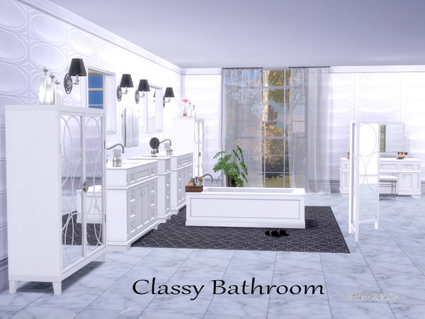 Sims 4 — Bathroom Classy by ShinoKCR — Classic Bathroom Furniture - remade for Sims4 by Request -Bathtub - fixed for