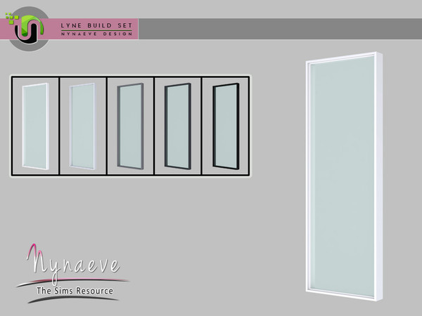 Sims 4 — Lyne Build Set - Window - 1x1 Picture by NynaeveDesign — Located in Build - Windows Price: 229 Tiles: 1x1 Color