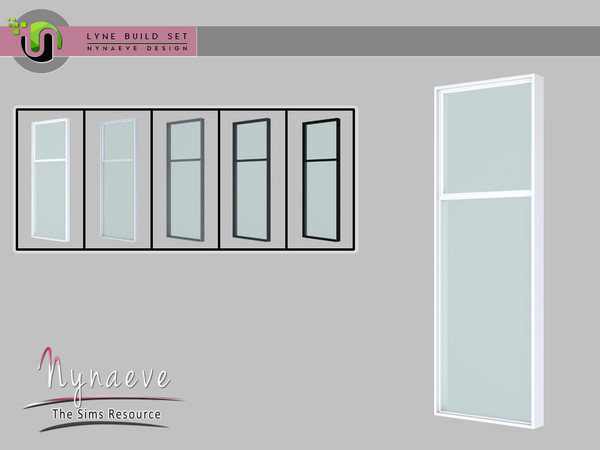 Sims 4 — Lyne Build Set - Window - 1x1 Closed by NynaeveDesign — Lyne Build Set - Window - 1x1 Closed Located in Build -