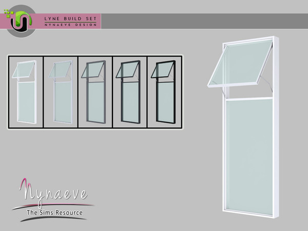 Sims 4 — Lyne Build Set - Window - 1x1 Open by NynaeveDesign — Lyne Build Set - Window - 1x1 Open Located in Build -