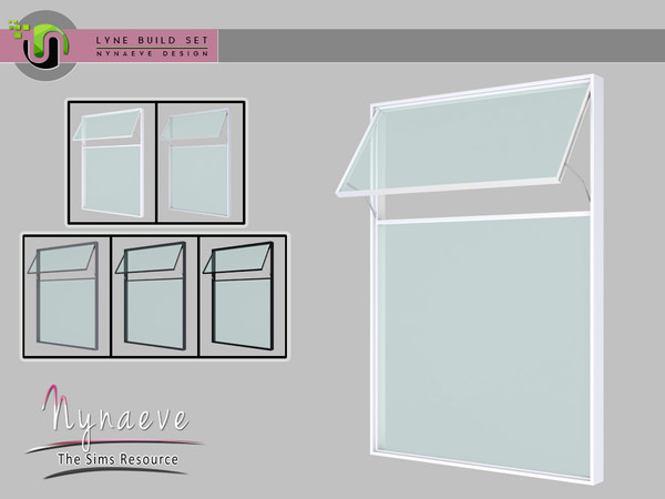 Sims 4 — Lyne Build Set - Window - 2x1 Open by NynaeveDesign — Lyne Build Set - Window - 2x1 Open Located in Build -