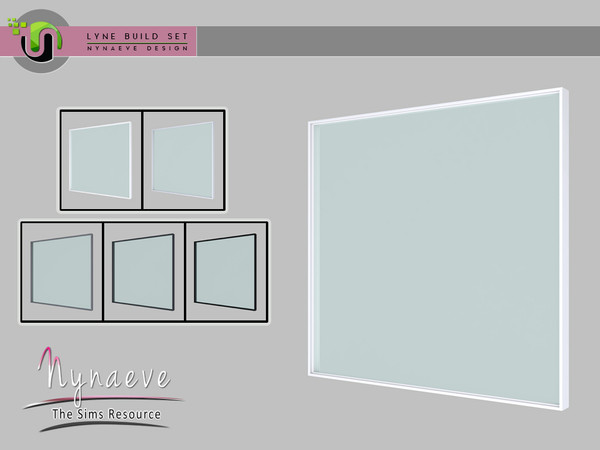Sims 4 — Lyne Build Set - Window - 3x1 Picture by NynaeveDesign — Lyne Build Set - Window - 3x1 Picture Located in Build