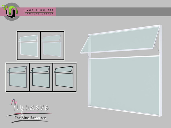 Sims 4 — Lyne Build Set - Window - 3x1 Open by NynaeveDesign — Lyne Build Set - Window - 3x1 Open Located in Build -
