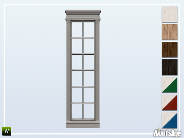 Sims 4 — Caesar Window Mid Wall Tall Single 2x1 by Mutske — This window is part of the Caesar Constructionset. Made by