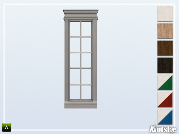 Sims 4 — Caesar Window Mid Wall Middle 1x1 by Mutske — This window is part of the Caesar Constructionset. Made by