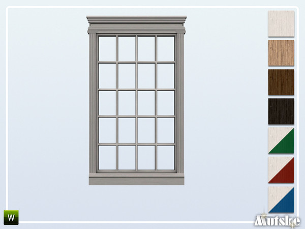 Sims 4 — Caesar Window Mid Wall Middle 3x1 by Mutske — This window is part of the Caesar Constructionset. Made by