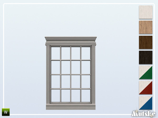 Sims 4 — Caesar Window Tall 3x1 by Mutske — This window is part of the Caesar Constructionset. Made by Mutske@TSR. 