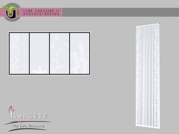 Sims 4 — Lyne Curtains II - Medium Sheers 1x1 by NynaeveDesign — Lyne Curtains II - Medium Sheers 1x1 Located in Decor -