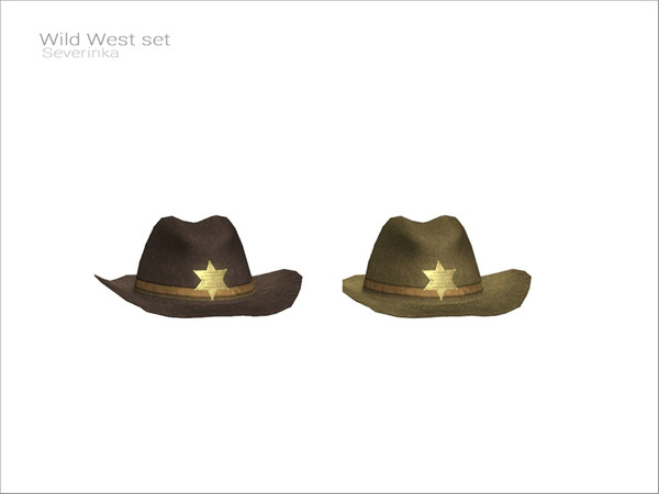 Sims 4 — [WildWest] - Sheriff hat by Severinka_ — Sheriff hat (deco) From the set 'WildWest' Build / Buy category: Decor