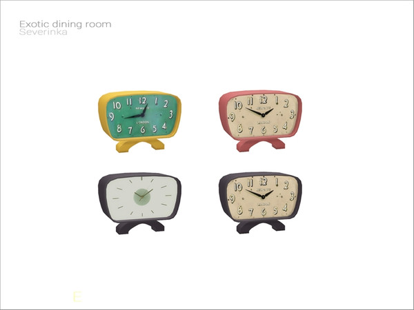Sims 4 — [Exotic dining] - table clock by Severinka_ — Table retro clock From the set 'Exotic dining room' Build / Buy