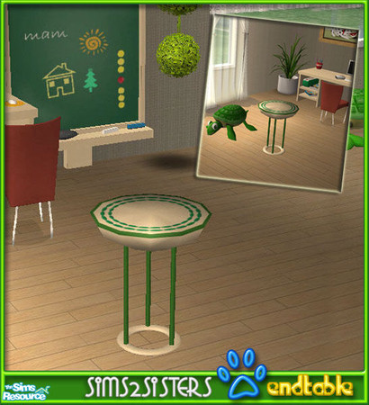 Sims 2 — S2S Turtle Childroom - EndTable - Mesh by sims2sisters — 