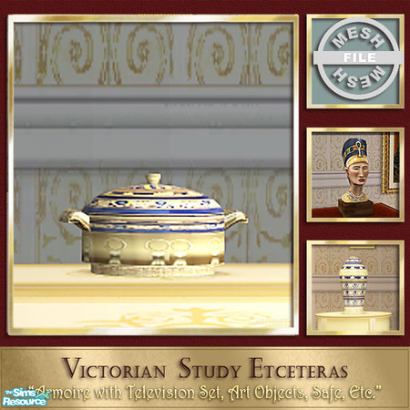 Sims 2 — Victorian Study Etceteras - Deco Bowl by Cashcraft — Etceteras, additional furnishings and decorative pieces for
