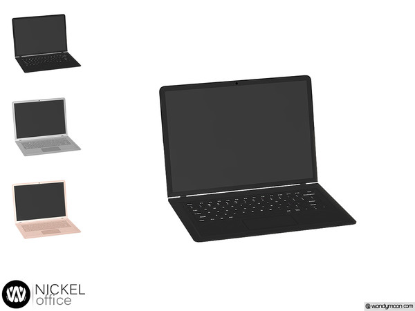 Sims 4 — Nickel Laptop by wondymoon — - Nickel Office - Laptop - Wondymoon|TSR - Creations'2019