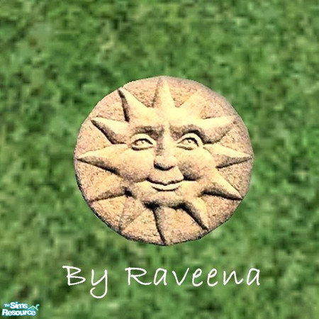 Sims 2 — Stepping Stone - Sun by Raveena — Part of the Garden Stepping Stone 2 set. Find it in Build Mode. You will need