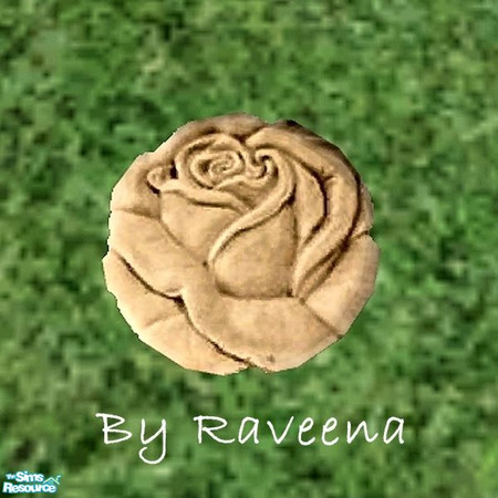 Sims 2 — Stepping Stone - Rose by Raveena — Part of the Garden Stepping Stone 2 set. Find it in Build Mode. You will need