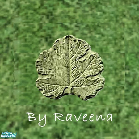 Sims 2 — Stepping Stone - Big Leaf by Raveena — Part of the Garden Stepping Stone 2 set. Find it in Build Mode. You will