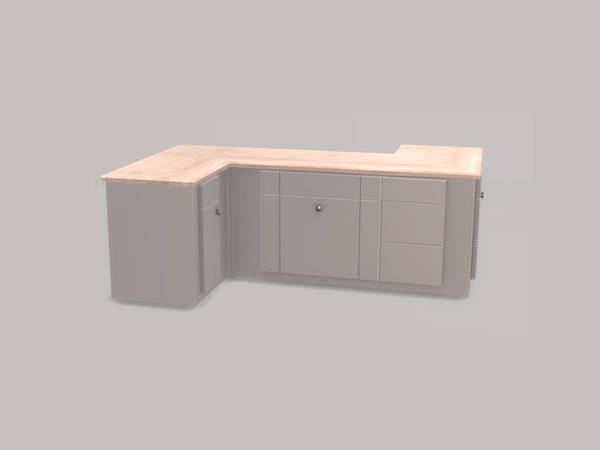 Sims 4 — Kitchen Anukoi - Counter  by ung999 — Kitchen Anukoi - Counter Color Options : 4